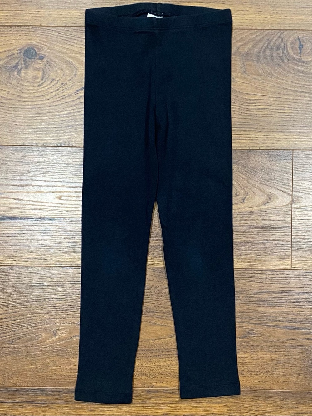 Gymboree Girls Solid Black Ribbed Cotton Uniform Leggings Size 6
